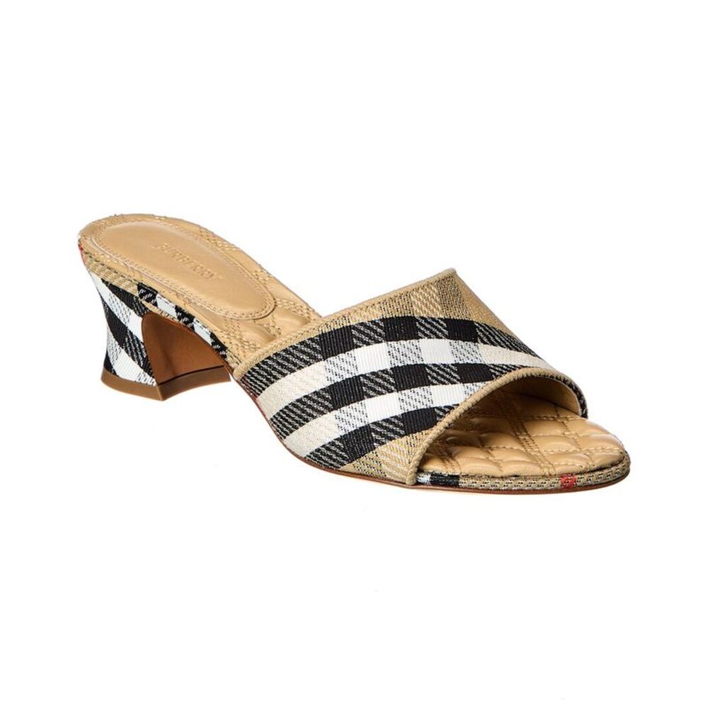 Burberry Sloane Check Sandal, Beige